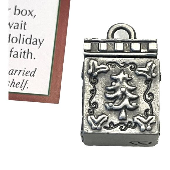 NEW Christmas Triple Angels Trinket PRAYER BOX & CHARMS Pendant Ornament by Ganz - Picture 9 of 15